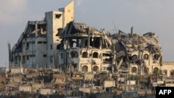 Një ndërtesë e shkatërruar në Qytetin e Gazës. 26 gusht 2025. 