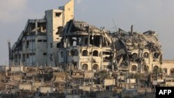 საილუსტრაციო ფოტო. ჰამასის მიერ კონტროლირებული ქალაქ ღაზის მუნიციპალიტეტის დანგრეული შენობა