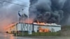 У Львові внаслідок російського ракетного удару горить індустріальний парк Sparrow. Україна, 5 жовтня 2025 року