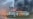 An industrial park burns in Lviv on October 5 following a Russian missile strike. 