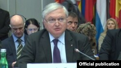 Austria - Armenian Foreign Minister Edward Nalbandian addresses the OSCE Permanent Council's special meeting, Vienna,11Mar2015 