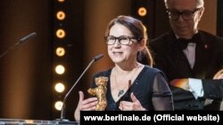 Berlin Film Festivalında macar rejissor Ildikó Enyedi.