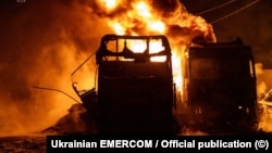 Последствия удара по Киеву в ночь на 24 января