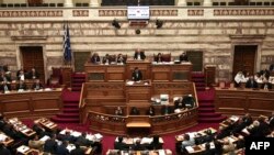 Седница на грчкиот парламент, илустрација