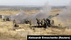 Украина: борци на самопрогласената Народна Република Луганск. 24.09.2018.