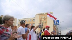 Qrodna şəhərində aksiya, 19 avqust 2020