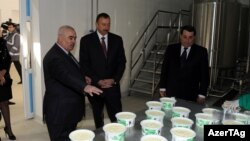 İ.Əliyev Tovuz Süd Emalı Zavodunun açılışında