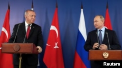 Vladimir Putin și Tayyip Erdogan 