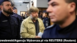 Археолог Александр Бутягин в окружном суде Варшавы, 15 января 2026 года