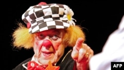 Netherlands -- Russian clown Oleg Popov performing at the circus in The Hague during his show, called the "Big Oleg PopowCircus The Hague.", August 29, 2010