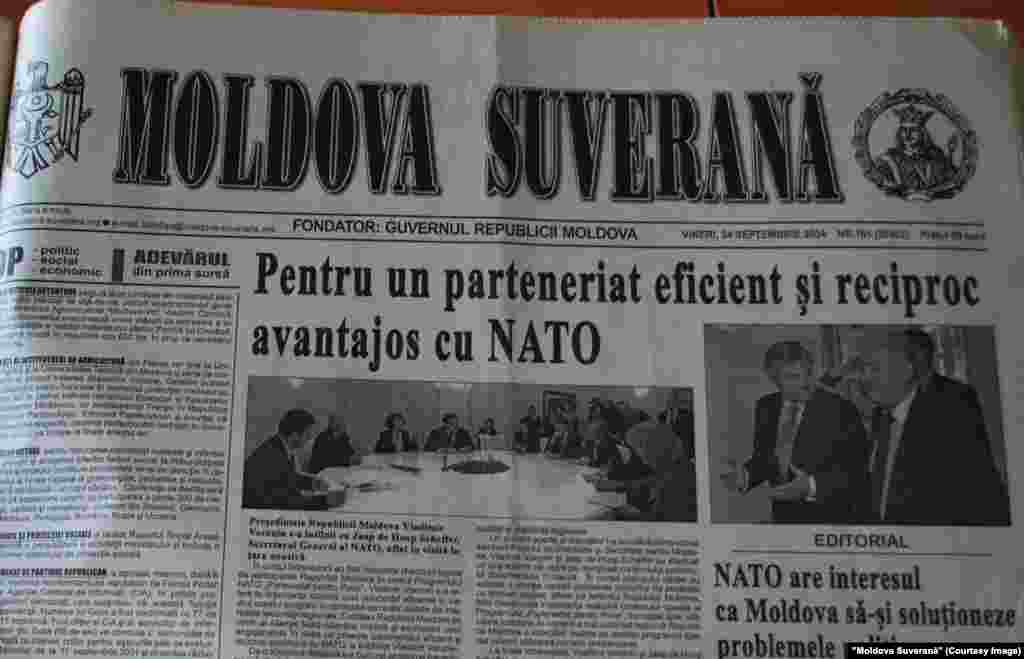 &quot;Moldova Suverană&quot;, 24 septembrie 2004, secretarul general al NATO, Jaap de Hoop Scheffer, la Chişinău