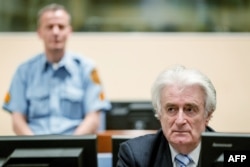 Bosnian Serb wartime leader Radovan Karadzic was sentenced to 40 years in prison by the International Criminal Tribunal for the Former Yugoslavia (file photo)