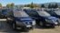 Част от закупените с втората поръчка през 2017 г. 51 автомобила Volkswagen Tiguan, представени от МВР заедно с 290-те джипа Great Wall, 7 октомври 2018 г.