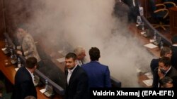 Косовонун парламентиндеги көрүнүш. 21-март, 2018-жыл. 