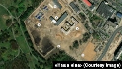 Спадарожнікавы здымак тэрыторыі сакрэтнага комплексу. Канец красавіка 2026 году. Фота: мапы Apple / Наша Ніва