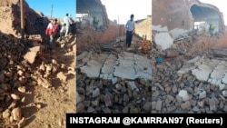 Damage caused by earthquake is seen in Ravar, Kerman Province