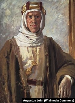 Thomas Edward Lawrence sau Lawrence al Arabiei, pictură de Augustus John, 1919