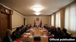 Armenia's and Nagorno-Karabakh's Security Councils hold a joint session in Stepanakert. 12 March 2019