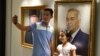 Uzbekistan -- Portrait of Islam Karimov inside exhibition dedicated to his life in Tashkent. August 3, 2018. 