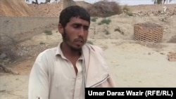 A villager stands next to the site of the Shah Hassan Khel attack.