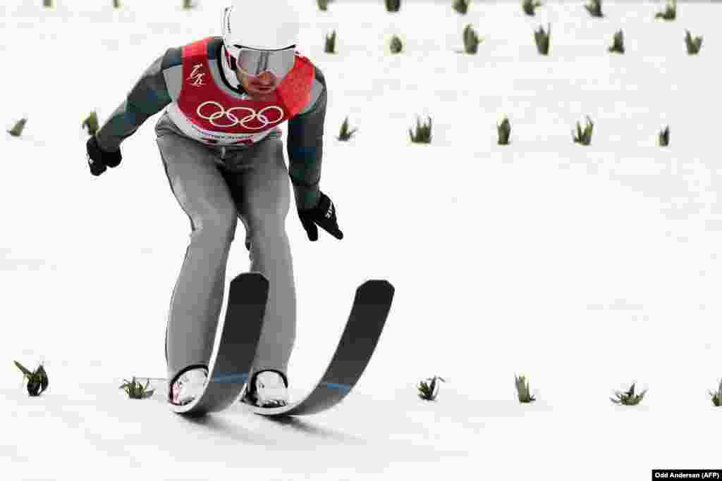 Лыжное двоеборье: американец Тейлор Флетчер во время соревнований