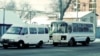 Қала ішінде жолаушы тасымалдайтын автобустар. Орал, БҚО, 3 ақпан 2009 ж.