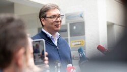 Aleksandar Vučić na biračkom mestu