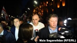 Лидеры оппозиции - Георгий Вашадзе, Ника Мелия и Гиги Угулава