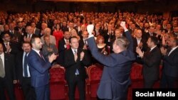 Архивска фотографија: Претседателот на ВМРО-ДПМНЕ Христијан Мицкоски на прославата на 23 Октомври минатата година