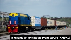 Перший контейнерний потяг з Китаю до України на терміналі DP World TIS Pivdennyi, червень 2021 року