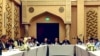 نشست صلح با حضور هیئت‌های مذاکره‌کننده‌ جمهوری اسلامی افغانستان و گروه طالبان در قطر