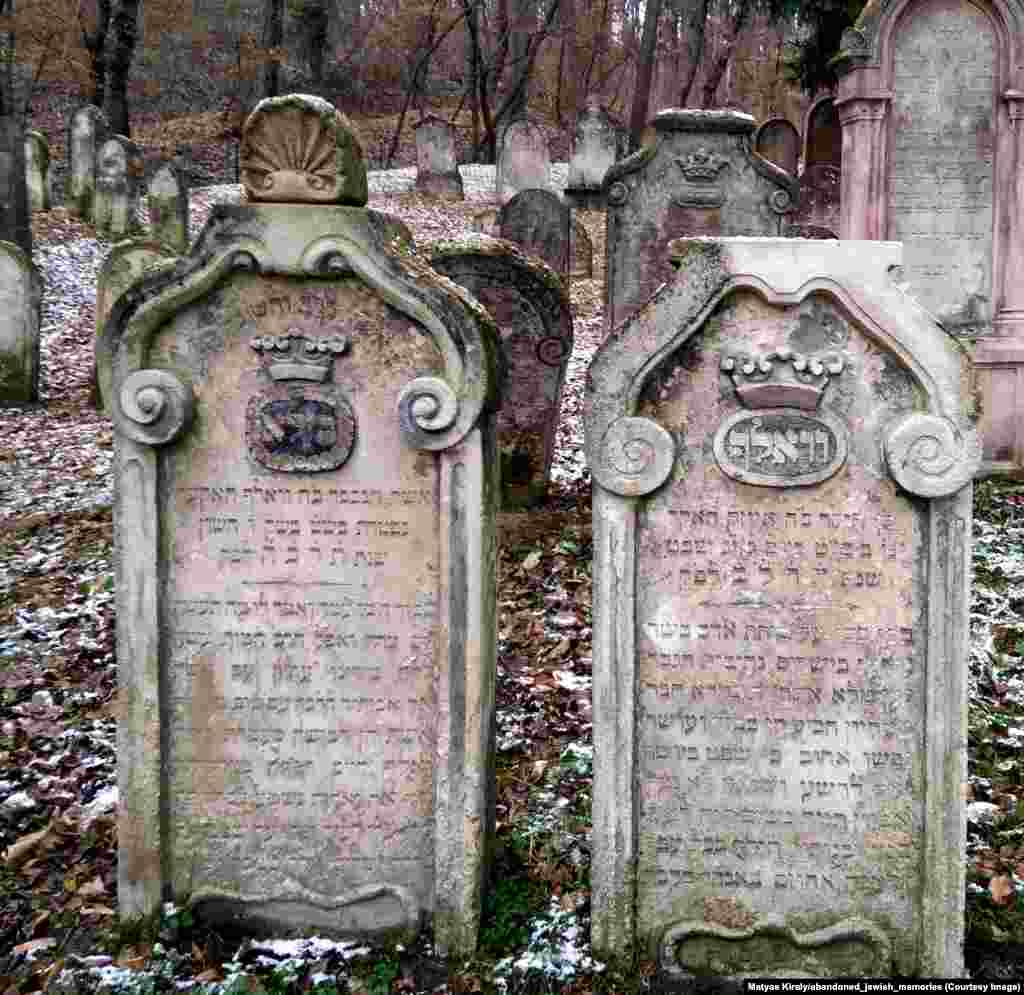 Snow-dusted graves in an Austrian forest. In less than a year since launching his project, Kiraly has accrued nearly 10,000 followers on Instagram, many of whom comment to share their knowledge of Hebrew and Jewish symbology.