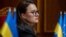 یولیا سوېریدېنکو د جولای پر ۱۷مه په کییف کې د پارلېمان غونډې پر مهال. 