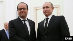  Francois Hollande və nt Vladimir Putin