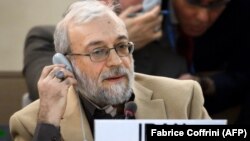 Mohammad-Javad Larijani, Secretary-General of the High Council for Human Rights of the Islamic Republic of Iran, at a UN human rights meeting in 2018. File photo.