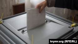 Избирательный участок в Симферопольском районе, 18 марта 2018 года