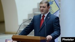 Armenia - Yerevan Mayor Taron Markarian speaks during his inauguration, Yerevan,11Jun,2013.