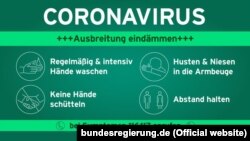 Măsuri de protecţie pentru îngrădirea răspîndirii coronavirusului (sursa: Guvernul german)