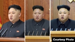 Ким Чен Ын во время новгодней речи 