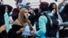 Afghans hold placards and shout anti-Pakistan slogans during a protest in Kabul on September 7.