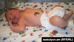 Armenia -- A newborn baby at a maternity hospital in Artik, 31Oct2011.