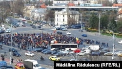 Câteva sute de mineri din Oltenia au protestat în fața Guvernului, marți, 24 martie 2026. 