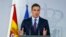 Pedro Sánchez spanyol miniszterelnök a madridi Moncloa-palotában 2019. február 4-én