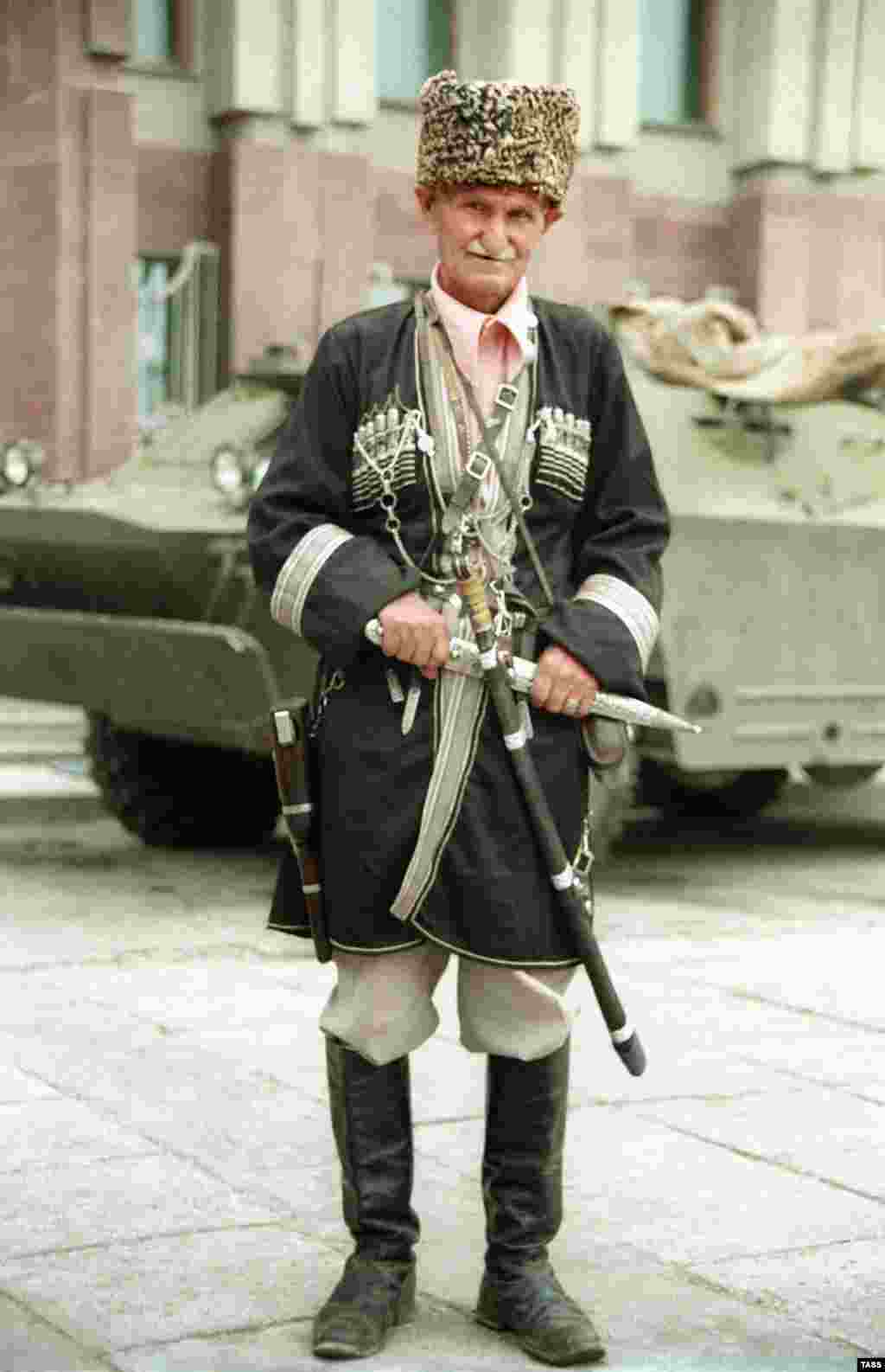 A Chechen man in 1994. The Kremlin has a centuries-long history of conflict and near-genocidal repression of Chechens, who have been seen by many in Russia as particularly defiant. Aleksandr Solzhenitsyn described Chechen fellow prisoners in the Soviet gulag as the one ethnic group whose members &ldquo;refused to accept the psychology of submission.&rdquo;