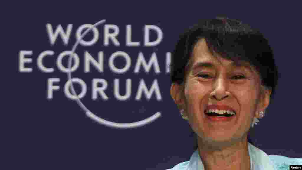 Suu Kyi at the World Economic Forum on East Asia in Bangkok on June 1, 2012.