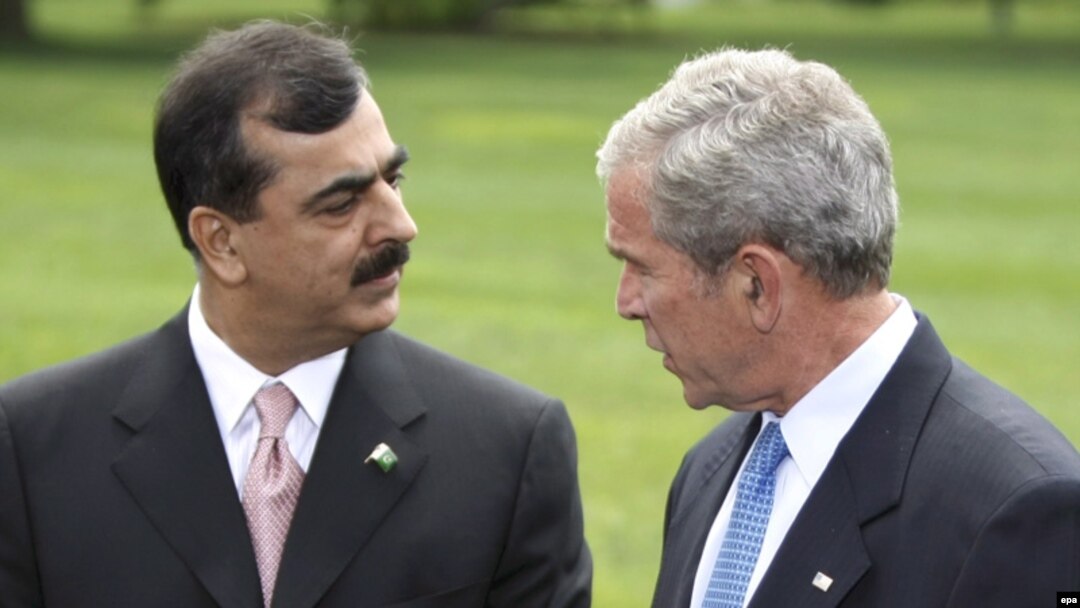 Gilani (left) came under pressure in Washington 