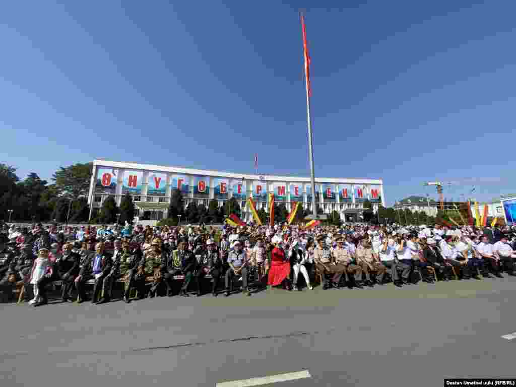 Assembled crowds mark the anniversary.&nbsp;