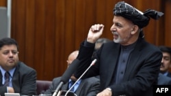 Ауғанстан президенті Ашраф Ғани парламентте сөйлеп тұр. Кабул, 20 қаңтар 2015 жыл.