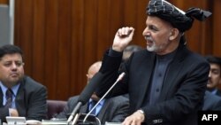 اشرف غنی در مجلس افغانستان 