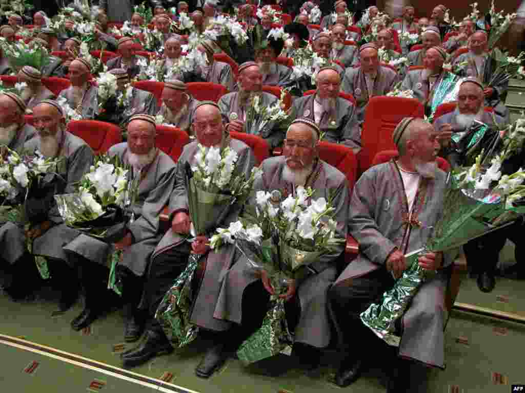 Delegates of Turkmenistan's Council of Elders attend a congress in Dashoguz, where President Gurbanguly Berdymukhammedov delivered an address advocating a multiparty system. Photo by AFP